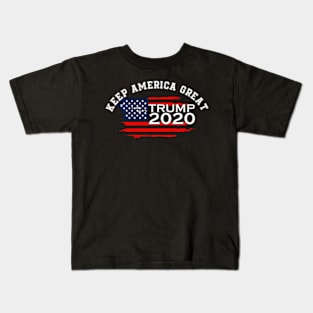 Keep America Trump 2020 Election Usa Flag Donald Kids T-Shirt